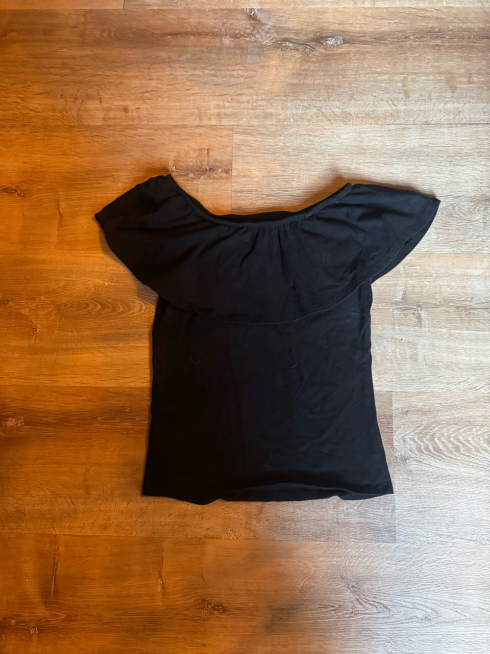 Old Navy Black Off-Shoulder Ruffle Camisole